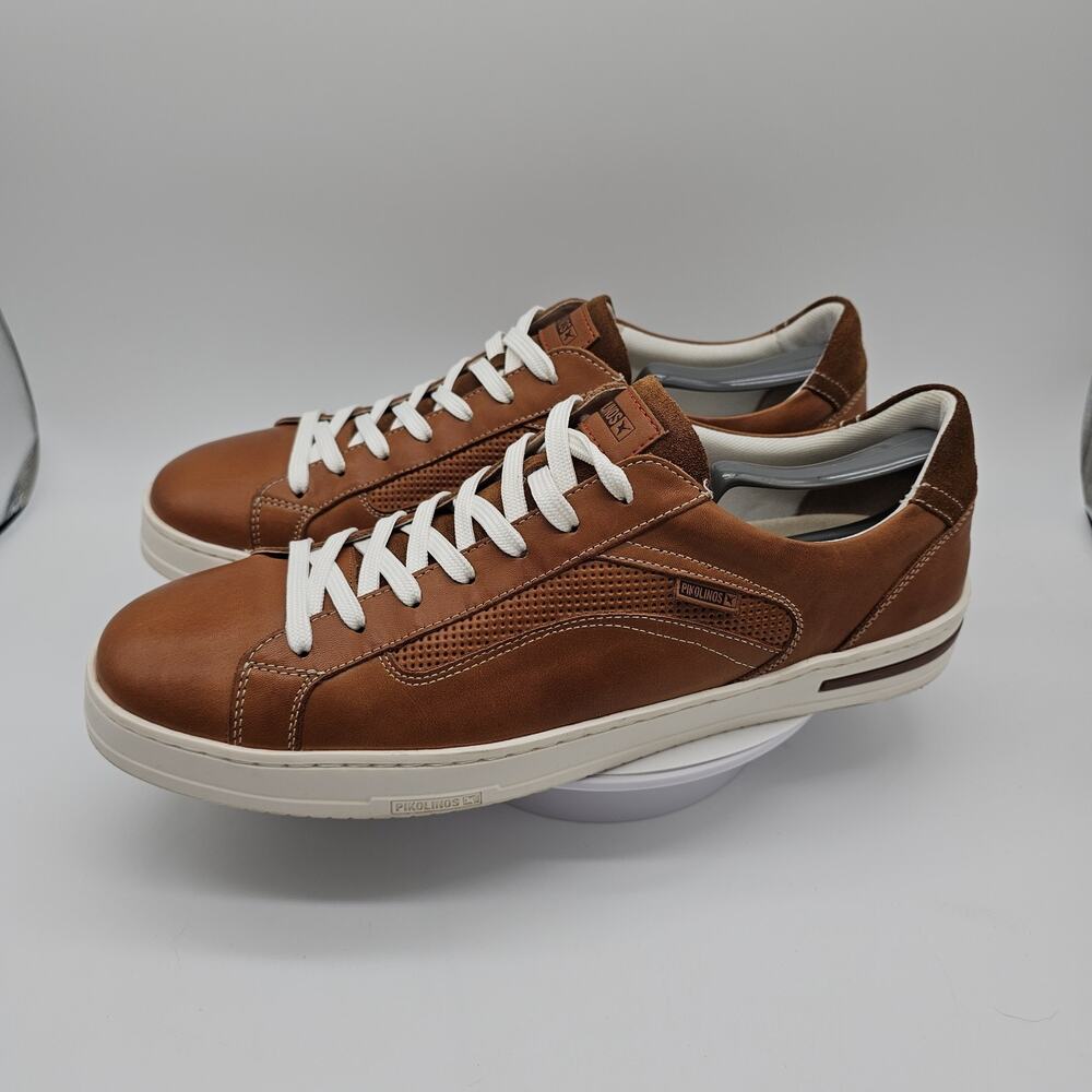 Pikolinos Xativa Shoes Men's 12 EU 46 Calfskin Lace-Up Brown 6307C3